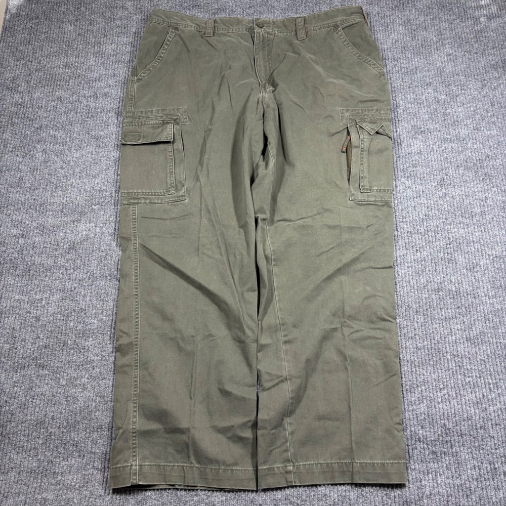RedHead Pants Men's 42x32 Cargo Green Straight Leg Outdoor Workwear Utility
